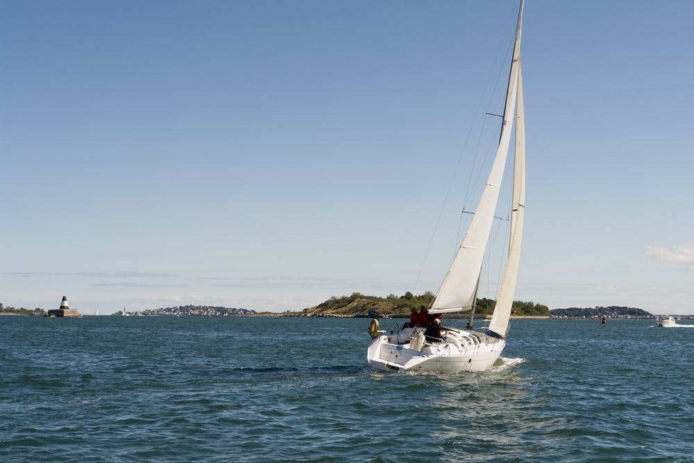 Sailing upwind on a summer day