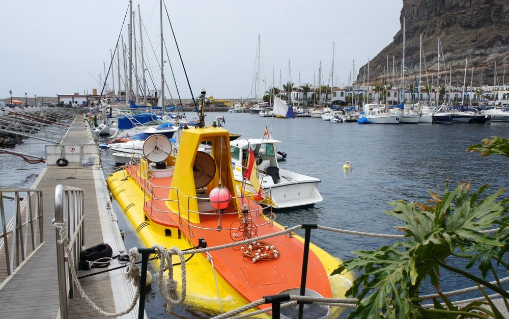 De haven van Puerto de Mogan op Gran Canaria. Canarische Eilanden Spanje.