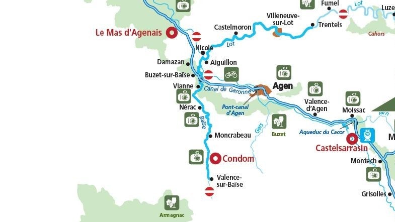 Castelsarassin, Aquitaine, France, map