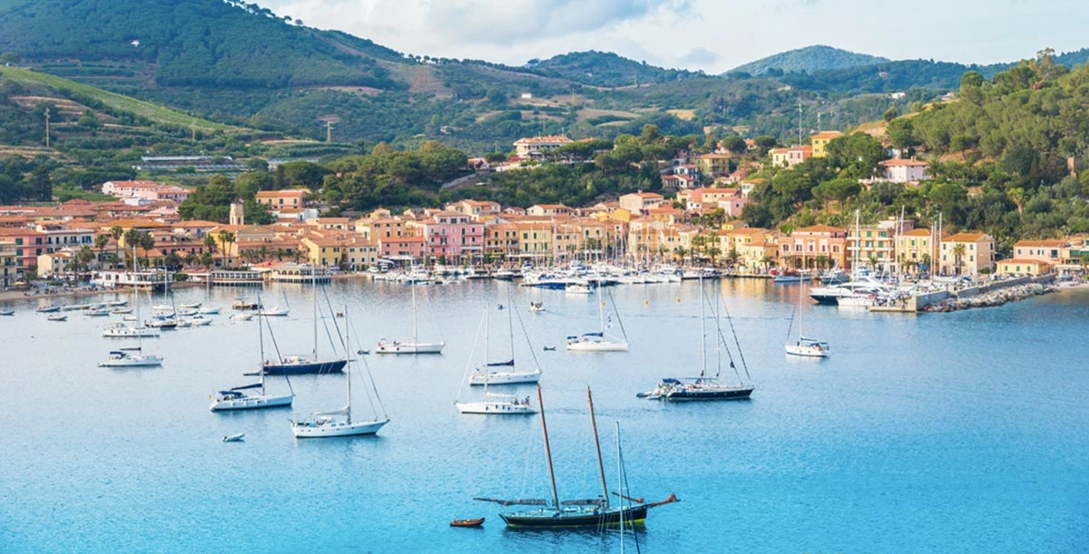 View from the port on Elba Island