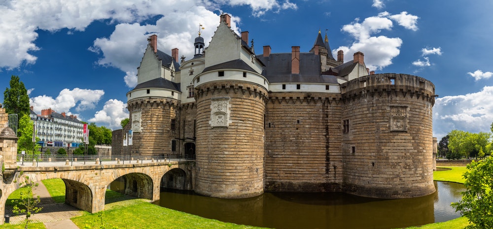 Bretagnen herttuoiden linna (Chateau des Ducs de Bretagne) Nantesissa, Ranskassa
