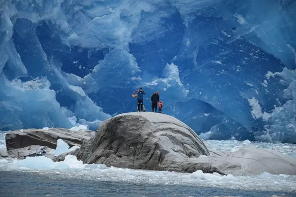 Jiří Denk på fastlandet på vei til Antarktis