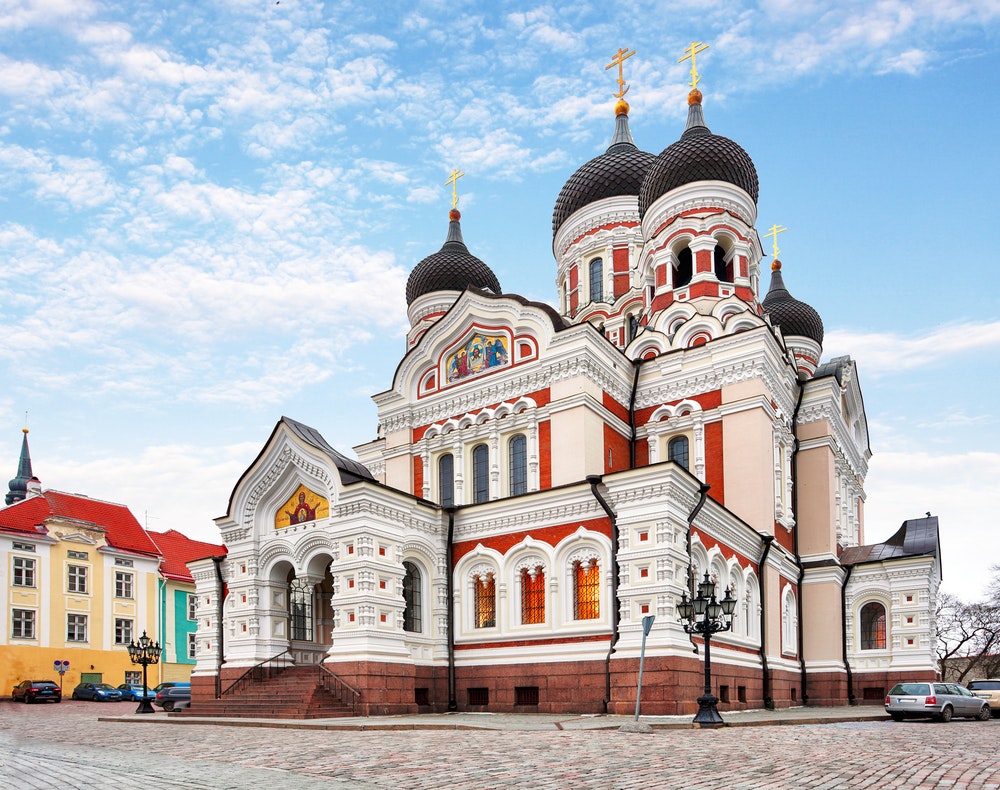 Catedral Alexander Nevsky na antiga cidade de Tallinn