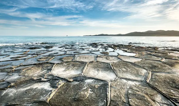 Tatami Ishi rock formations on the island of Kumejima
