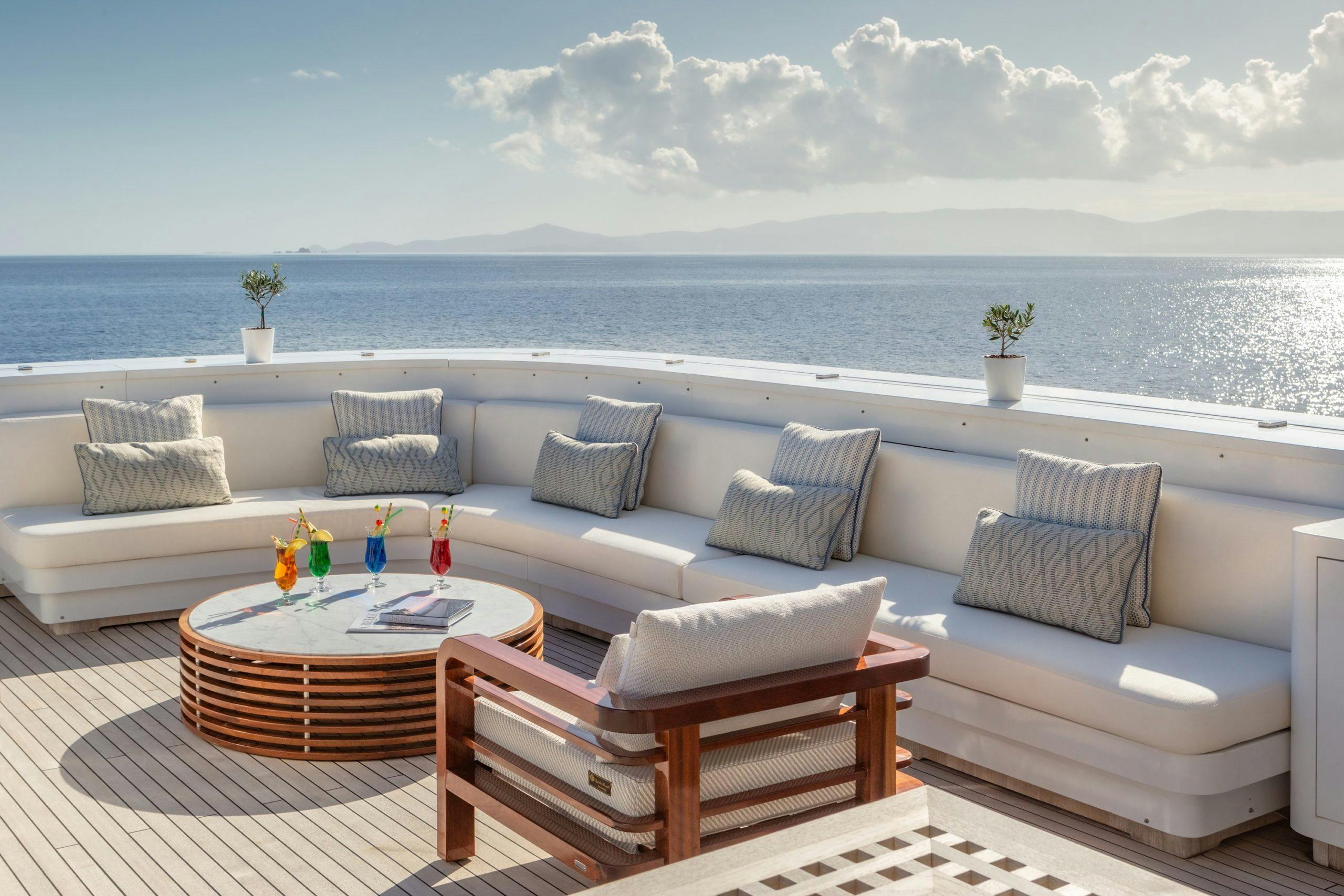 ZALIV III LUXURY YACHT CHARTER - SEVERAL SITTING AREAS AND CHILL ZONES