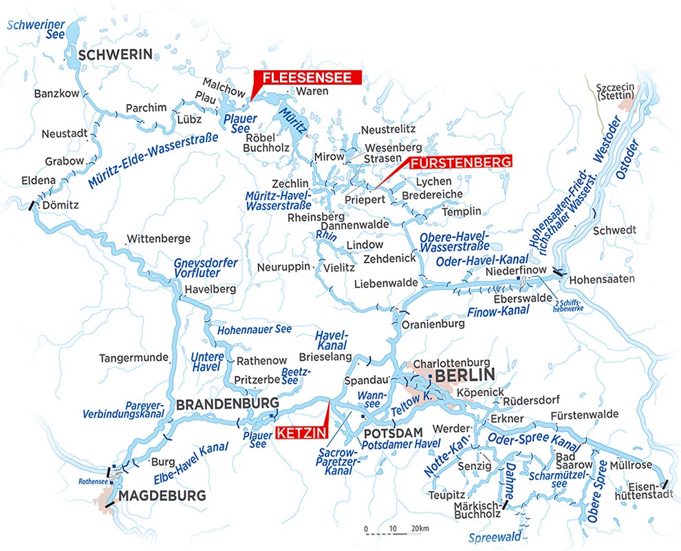 Берлін_Бранденбург_Німеччина_мапа району плавання