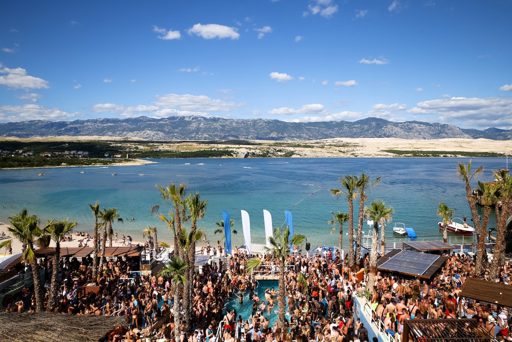 „Hideout Festival 2013“ Zrće paplūdimyje, Pago saloje, Kroatijoje.