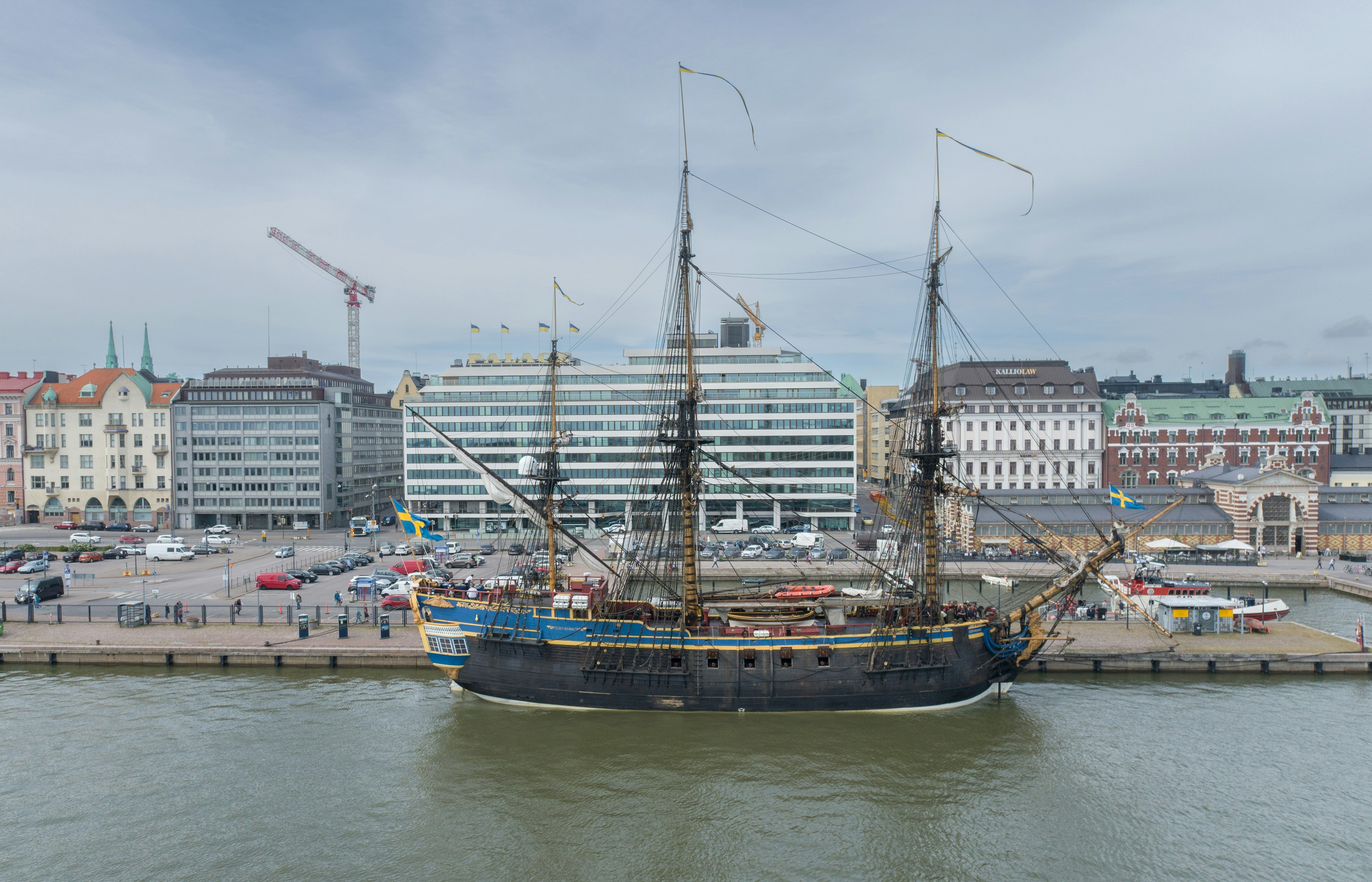 The Gotheborg moored in Helsinki. Source.