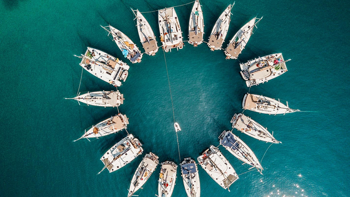 Circle raft at The Yacht Week festival