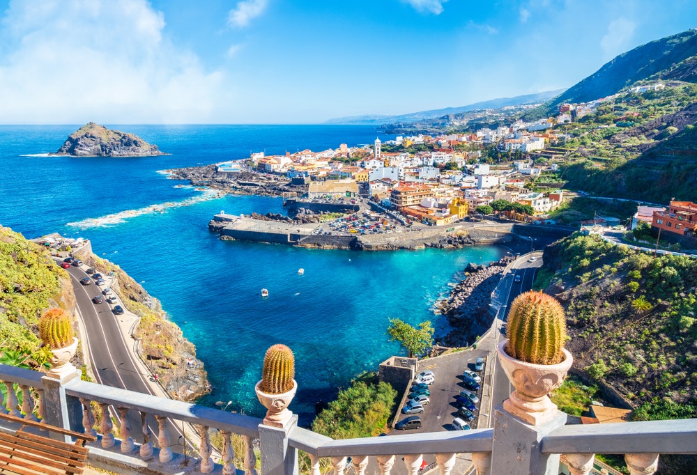 Paesaggio con la città di Garachico Tenerife, Isole Canarie, Spagna