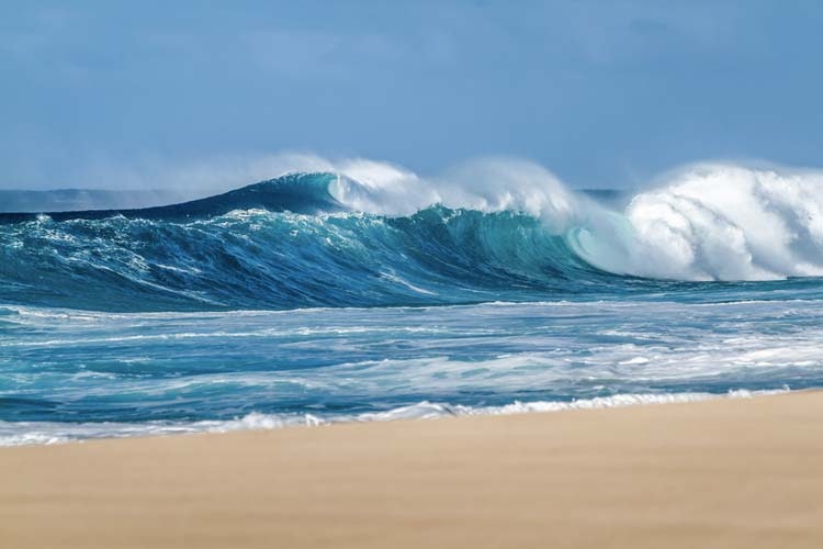 There are much larger waves in the oceans than before