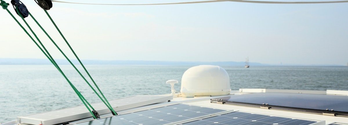Solar charging on a yacht quickly and easily