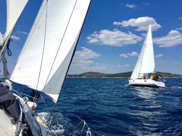 About half an hour after the start the winds picked up across the sea