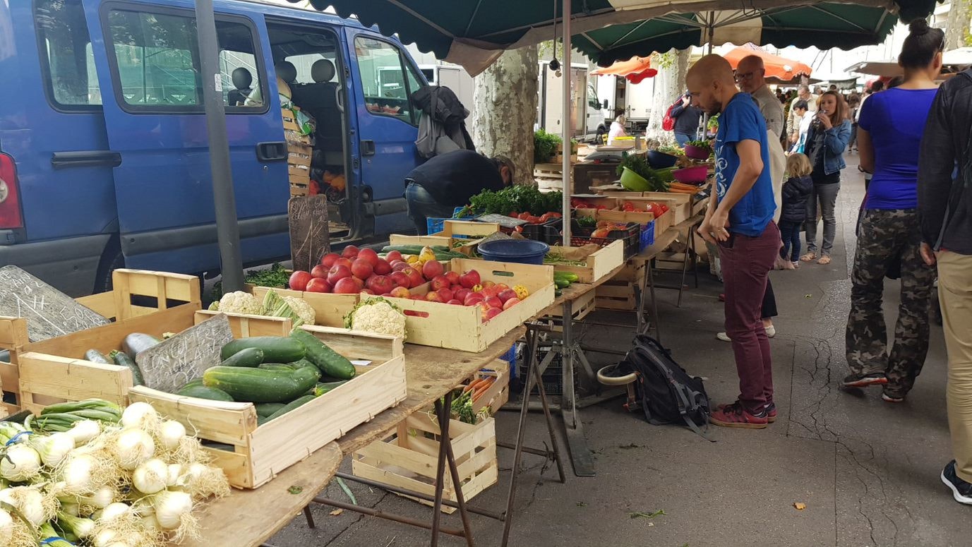 Mercado de verduras.