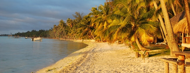 Pláž v Polynésii