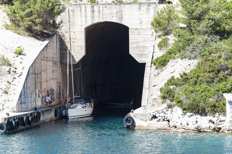 Abandoned submarine pen