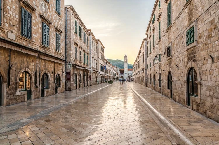 Stradun utca Dubrovnikban