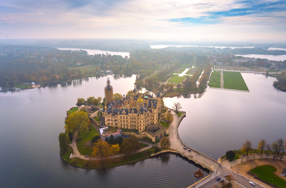 Castelo de Schwerin em Mecklenburg.
