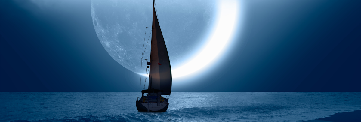 Como velejar à noite