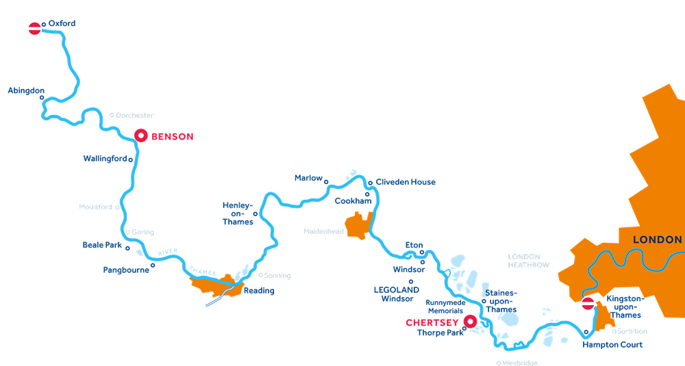 Temzės upės navigacinės zonos žemėlapis, JK