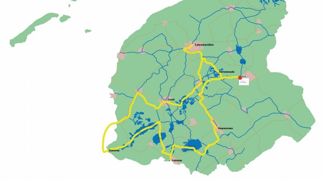 Netherlands, Friesland, map of the cruising area