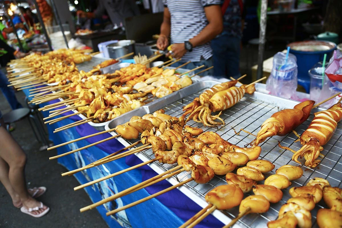 Grilled seafood