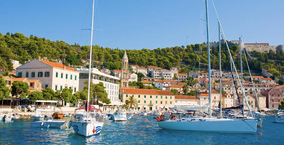 Harbor on the island of Hvar