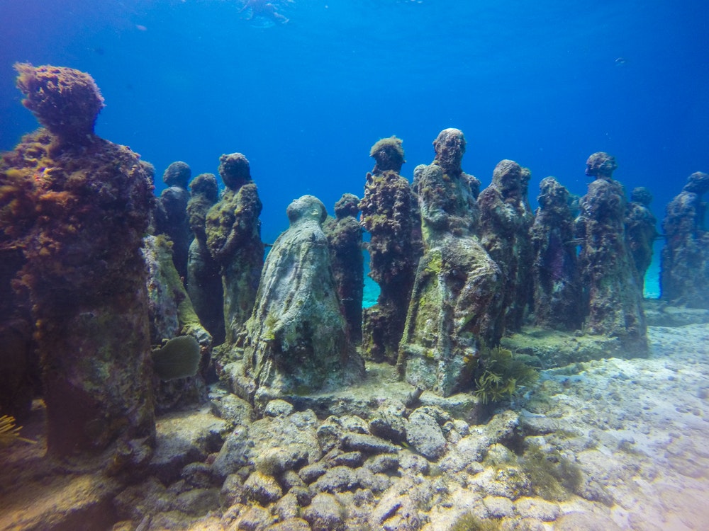 Underwater museums can be found all over the world.