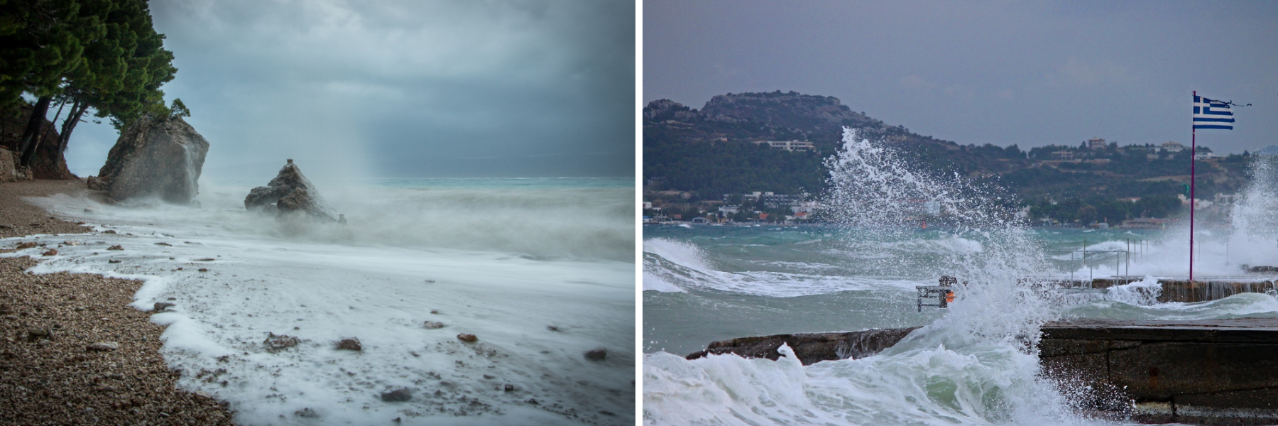 In Croazia e in Grecia si possono incontrare venti e condizioni meteorologiche sfavorevoli.