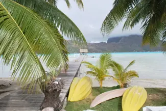 Polynésie - molo, kajaky