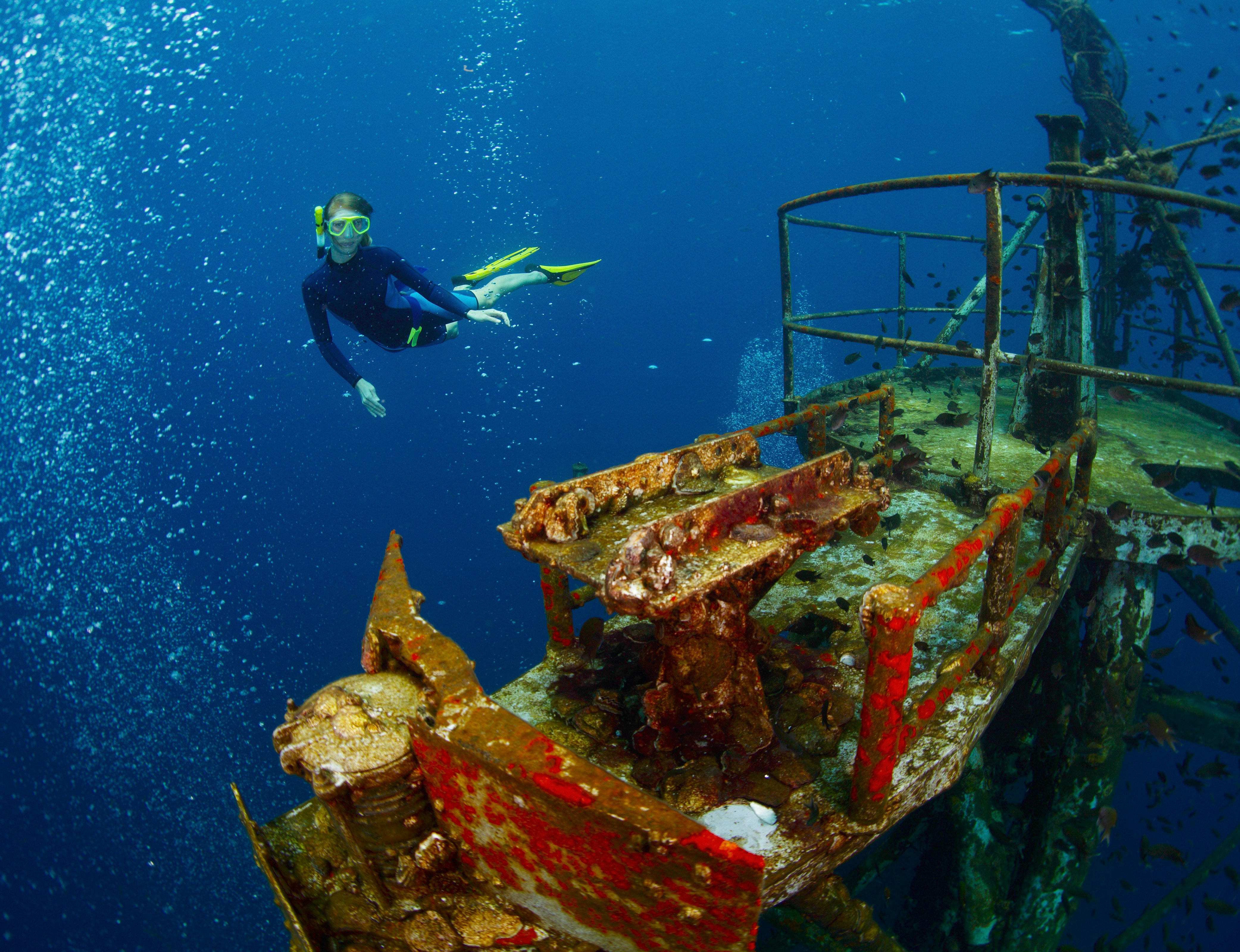 To dive to some of the wrecks you need a greater knowledge of breath-hold diving