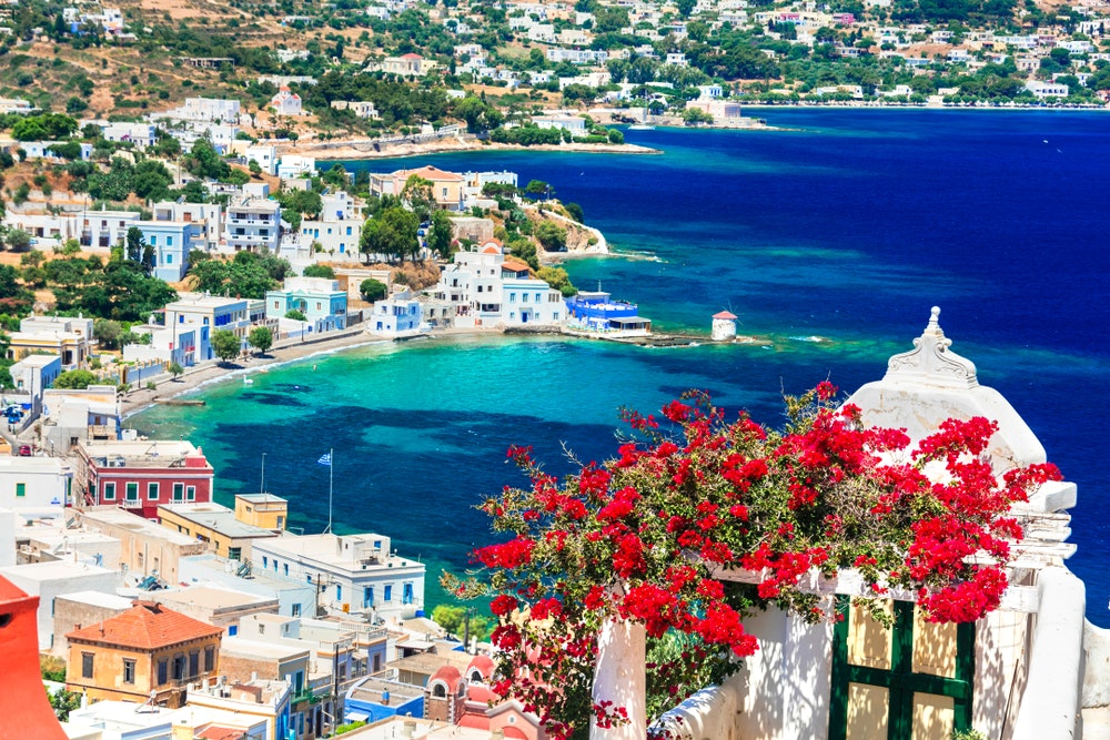  The view of Agia Marina in Leros.
