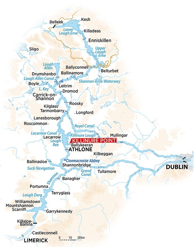A Shannon folyó navigációs területe, Athlone terület, Írország