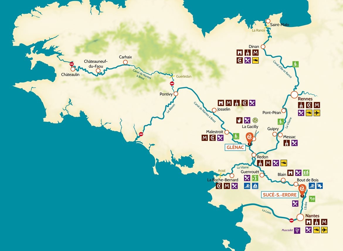 Kart over Bretagne