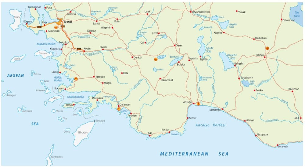 Mappa della Turchia