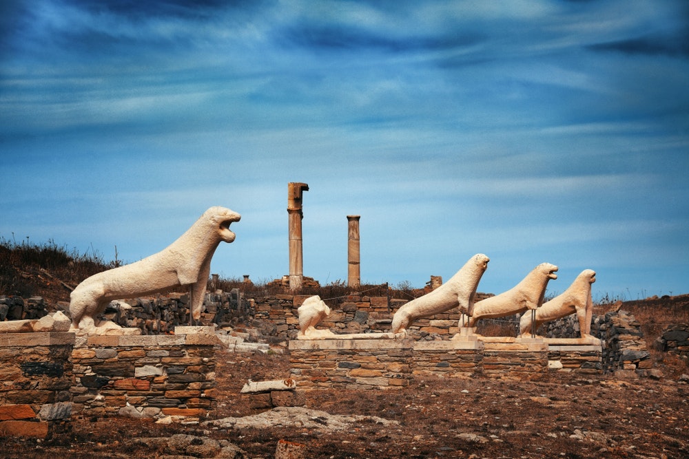 Løve-terrasse på Delos