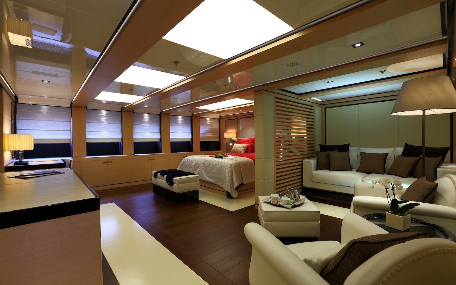 2 LADIES LUXURY YACHT CHARTER - TWO FULL WIDTH MASTER SUITES ON MAIN AND UPPER DECK